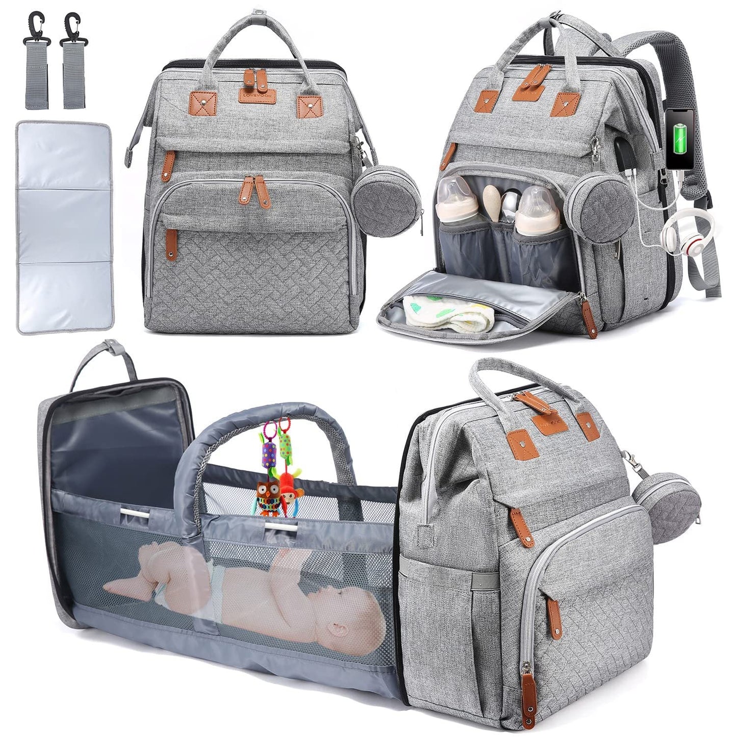 Babybagio - Ryggsäck med skötbord