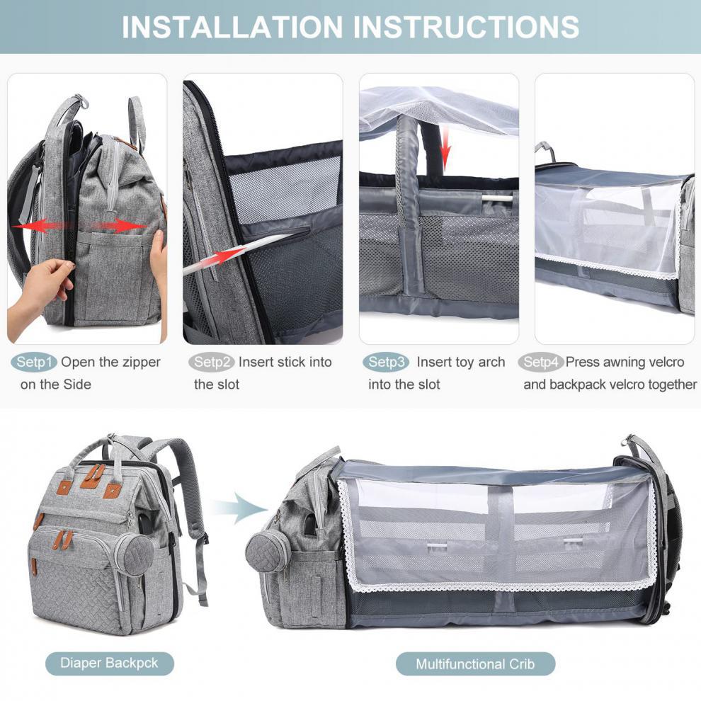 Babybagio - Ryggsäck med skötbord