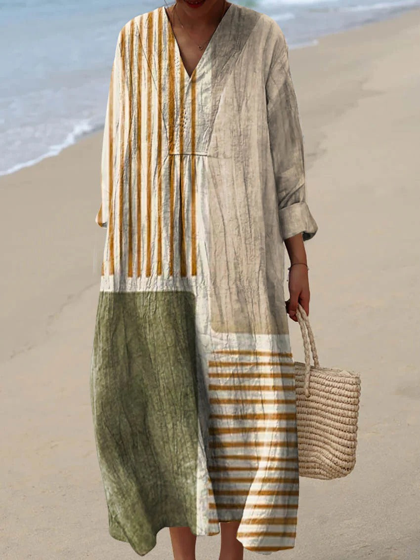 Noiret Paris™ | Robe Élégante au Motif Artistique